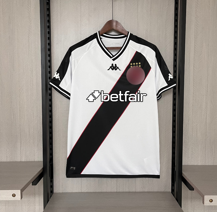 Camisa Vasco I 24/25 Kappa Masculina - Branca  (Com todos patrocinadores)