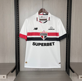 Camisa São Paulo I 24/25 New balance - Branco  (Com todos patrocinadores)