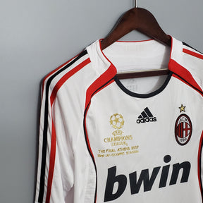 Camisa Retro Manga Longa Milan [Champions League] 06/07 - Branco