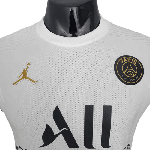 Camisa PSG 21/22 - Branca e Roxa - Jordan - Masculino Jogador