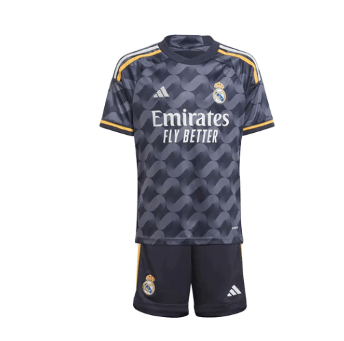 Conjunto Infantil Real Madrid Away 23/24 - Preto