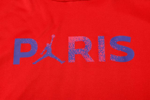 Conjunto PSG 21/22 Vermelho e Preto - Jordan - Com Capuz