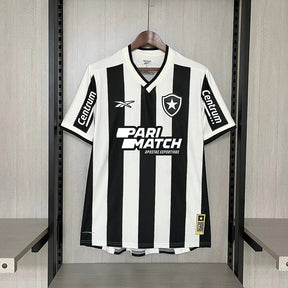 Camisa Reebok Botafogo 24/25 Casa - Preta e Branca (patrocinadores)