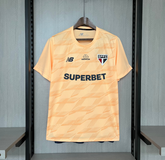 Camisa São Paulo Treino New Balance 24/25 Laranja (Com todos patrocinadores)