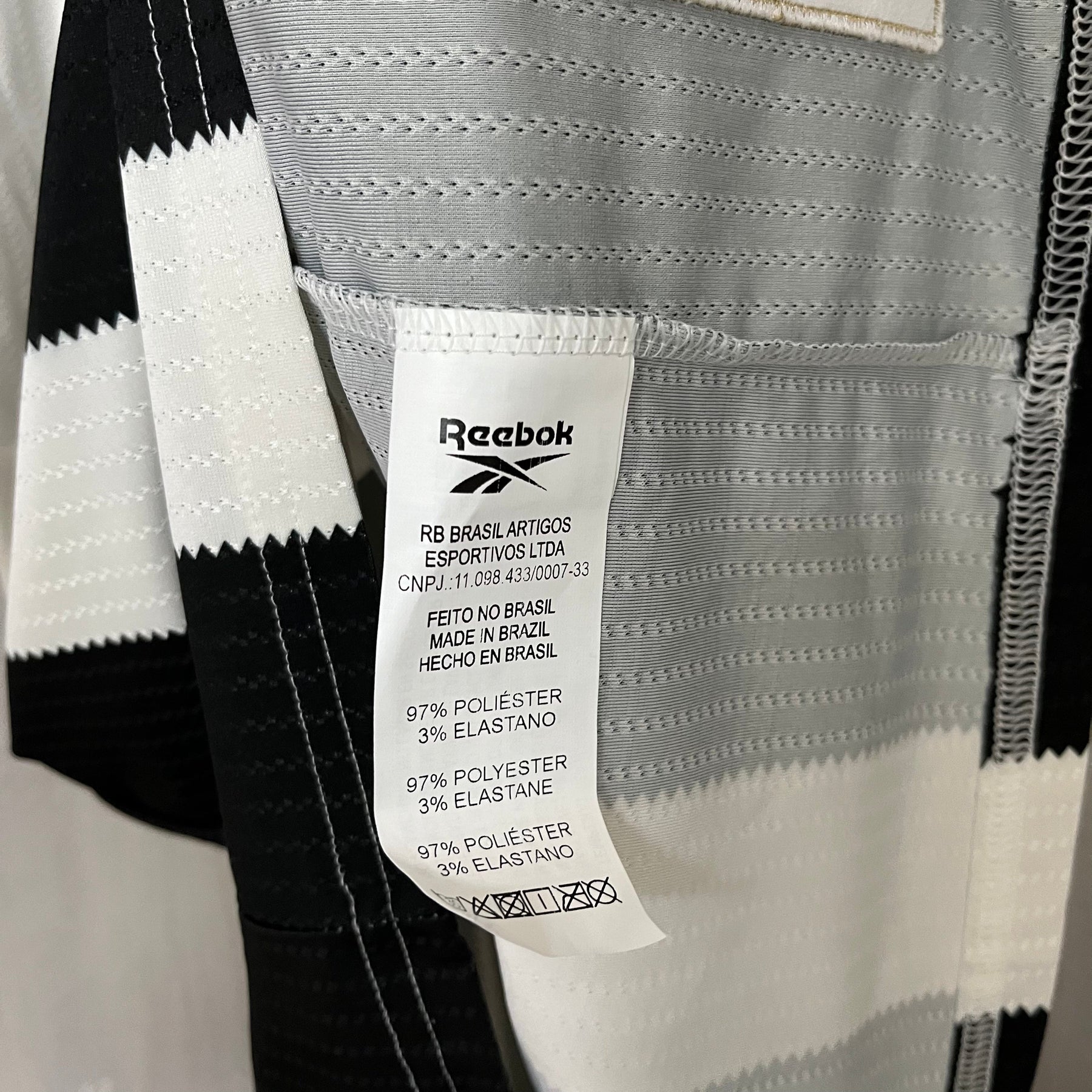 Camisa Reebok Botafogo 24/25 Casa - Preta e Branca  (Patch)