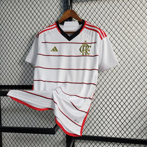 Camisa Flamengo II 23/24 s/n° Torcedor Adidas Masculina - Branca com detalhes em Dourado