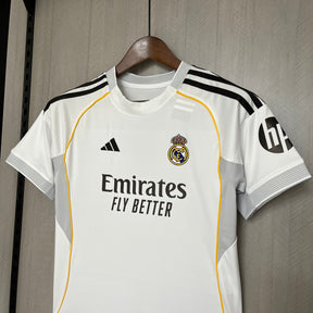 Conjunto Infantil Real Madrid Home 25/26  - Branco