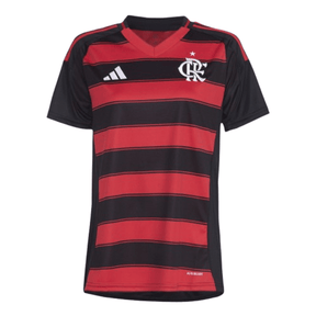 Camisa Flamengo I 2025 Adidas - Vermelho+Preto - (Feminina)