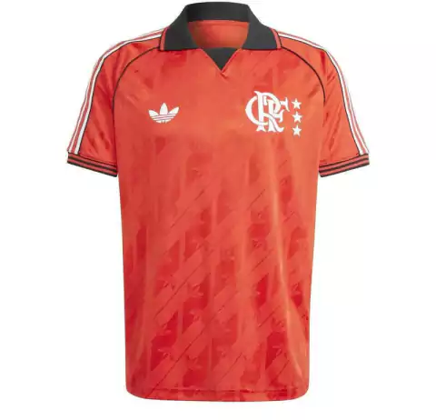 Camisa Flamengo Lifestyle 24/25 Torcedor Adidas Masculina - Vermelho